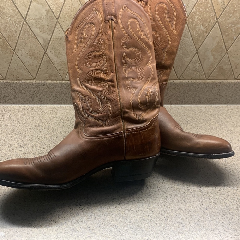 Very soft excellent condition Tony Lama leather Western boots 12D little wear - Picture 13 of 16